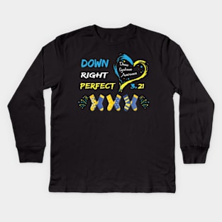 World Down Syndrome Day Awareness Socks T Shirt 21 March Kids Long Sleeve T-Shirt